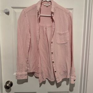 beachlunchlounge Light Pink Casual Button Down Shirt